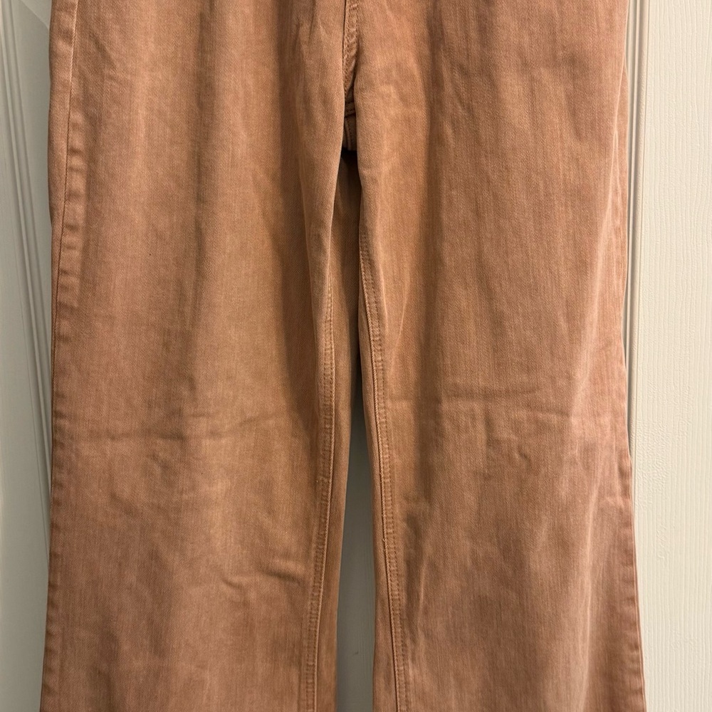 Elegant Tan Flare Jeans for Women